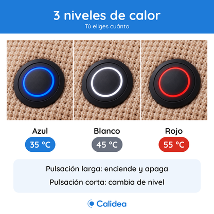 Poncho-manta calefactable con 3 niveles de calor